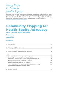 Using Maps to Promote Health Equity