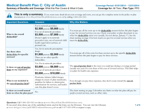 Medical Benefit Plan C: City of Austin