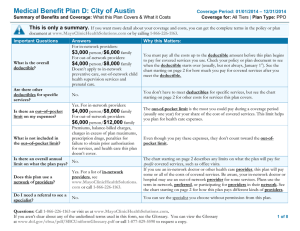 Medical Benefit Plan D: City of Austin