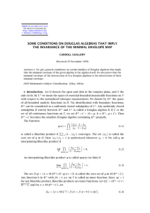SOME CONDITIONS ON DOUGLAS ALGEBRAS THAT IMPLY CARROLL GUILLORY