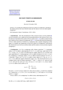 ON FUZZY POINTS IN SEMIGROUPS