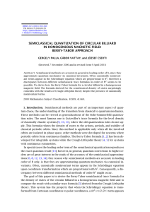 SEMICLASSICAL QUANTIZATION OF CIRCULAR BILLIARD IN HOMOGENEOUS MAGNETIC FIELD: BERRY-TABOR APPROACH