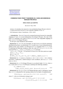 COMMON FIXED POINT THEOREMS IN 2 NON-ARCHIMEDEAN MENGER PM-SPACE