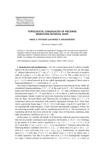 TOPOLOGICAL CONJUGACIES OF PIECEWISE MONOTONE INTERVAL MAPS