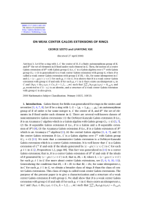 ON WEAK CENTER GALOIS EXTENSIONS OF RINGS