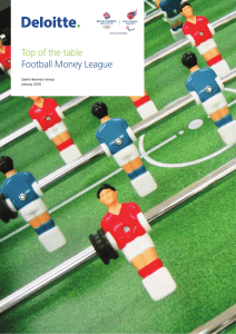 Top of the table Football Money League Sports Business Group January 2016
