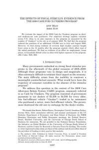 THE EFFECTS OF FISCAL STIMULUS: EVIDENCE FROM Atif Mian Amir Sufi