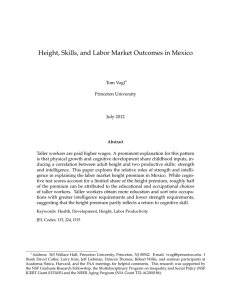 Height, Skills, and Labor Market Outcomes in Mexico