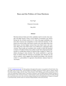 Race and the Politics of Close Elections