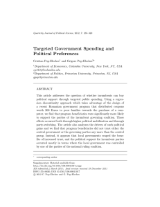 Targeted Government Spending and Political Preferences