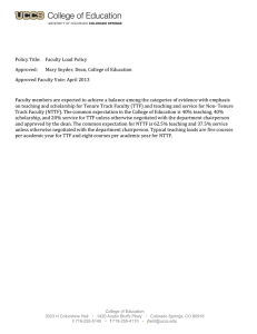 Policy	Title:	 Faculty	Load	Policy Approved: Mary	Snyder,	Dean,	College	of	Education