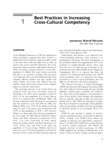 1 Best Practices in Increasing Cross-Cultural Competency Antoinette Halsell Miranda