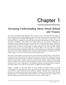 Chapter 1 Increasing Understanding About School Refusal and Truancy