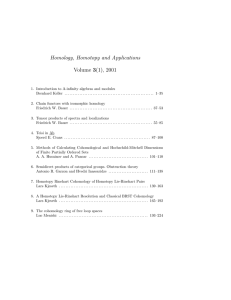 Homology, Homotopy and Applications Volume 3(1), 2001