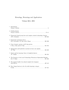 Homology, Homotopy and Applications Volume 3(2), 2001