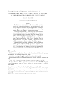 ORDINARY AND DIRECTED COMBINATORIAL HOMOTOPY, APPLIED TO IMAGE ANALYSIS AND CONCURRENCY