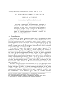 ON DIMENSIONS IN BREDON HOMOLOGY