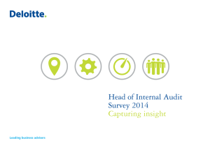 Head of Internal Audit Survey 2014 Capturing insight Leading business advisers