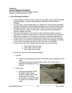 Culvert Design &amp; Analysis