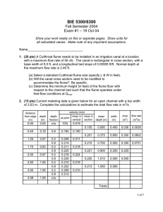 BIE 5300/6300 Fall Semester 2004 Exam #1 – 19 Oct 04