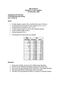 BIE 5110/6110 Sprinkle &amp; Trickle Irrigation Fall Semester, 2004 Assignment #10 (100 pts)