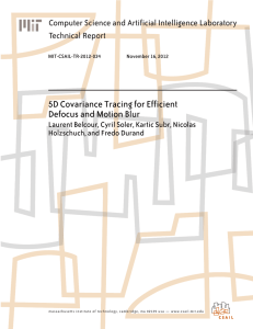 5D Covariance Tracing for Efficient Defocus and Motion Blur Technical Report