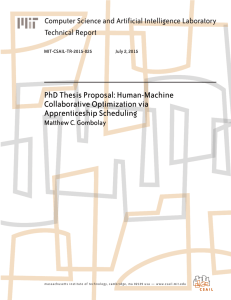 PhD Thesis Proposal: Human-Machine Collaborative Optimization via Apprenticeship Scheduling