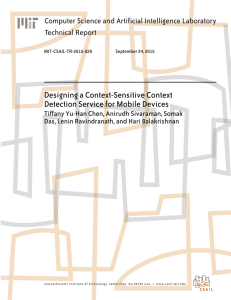 Designing a Context-Sensitive Context Detection Service for Mobile Devices Technical Report