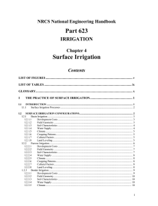 Part 623 Surface Irrigation  IRRIGATION