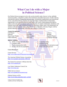 What Can I do with a Major in Political Science?