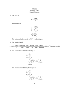 PHY2053 Summer C 2013 Exam 1 Solutions