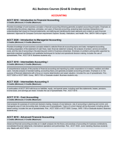 ALL Business Courses (Grad &amp; Undergrad) ACCOUNTING