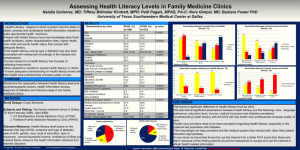 Assessing Health Literacy Levels in Family Medicine Clinics