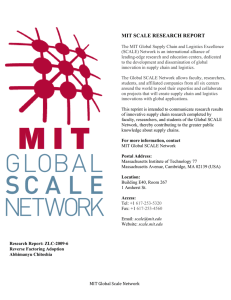 MIT SCALE RESEARCH REPORT