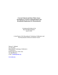 Current Federal and State Policy Issues Pertaining to Verizon Communications and