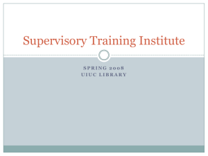 Supervisory Training Institute