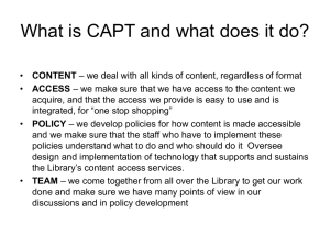 What is CAPT and what does it do?