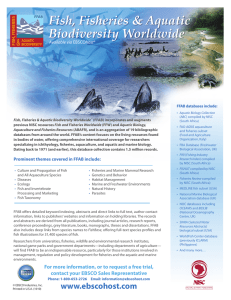 &amp; Fish, Fisheries Aquatic Biodiversity Worldwide