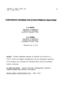 COMPARISON THEOREMS FOR ULTRAHYPERBOLIC EQUATIONS C. C. TRAVIS