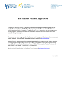 DRI ResCore Voucher Application