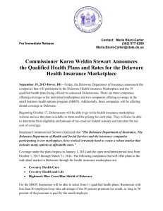 Commissioner Karen Weldin Stewart Announces Health Insurance Marketplace