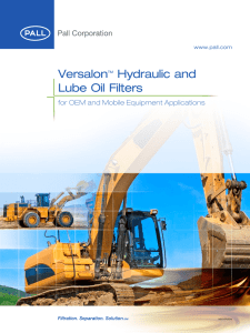 Versalon Hydraulic and Lube Oil Filters for OEM and Mobile Equipment Applications