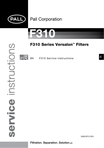 F310 F310 Series Versalon Filters