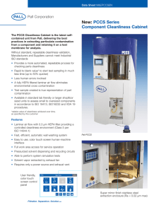 New: PCCS Series Component Cleanliness Cabinet