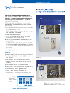 New: PCCM Series Component Cleanliness Cabinet