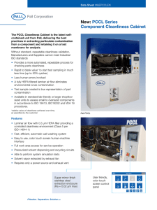 New: PCCL Series Component Cleanliness Cabinet