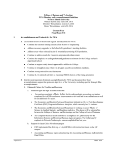 College of Business and Technology FY16 Planning and Accomplishment Guidelines
