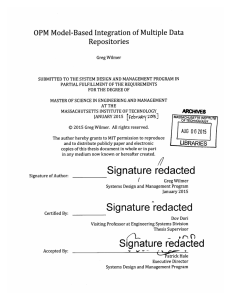 OPM  Model-Based  Integration of Multiple  Data Repositories 2015