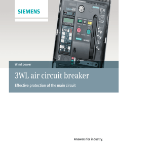 3WL air circuit breaker s Effective protection of the main circuit