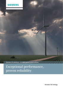 Exceptional performance, proven reliability Answers for energy.